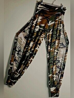 Women's Stylish Soft Camouflage Jogger Pants - Green Camo